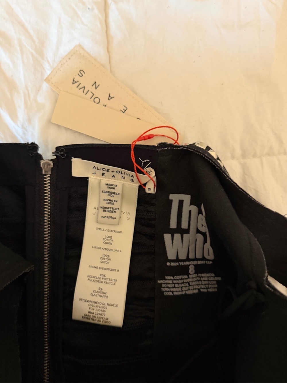 NWT Alice + Olivia x The Who Studded Corset Crop Top Size 8 - Picture 3 of 3